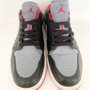 Nike Air Jordan 1 Low  Black/Red/Grey Size 12